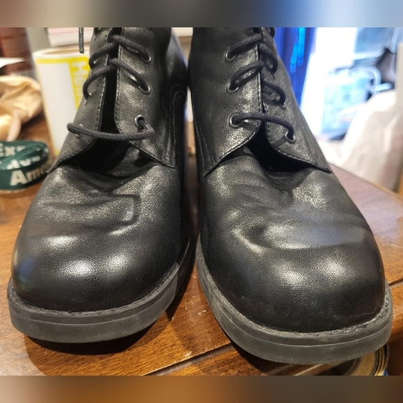 Mister Shoes Marco Black Leather Lace Up Steampunk Style Boots Size 9 - Picture 4 of 9